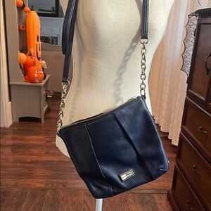 Tommy Hilfiger Black Crossbody Bag with Gold Accents
